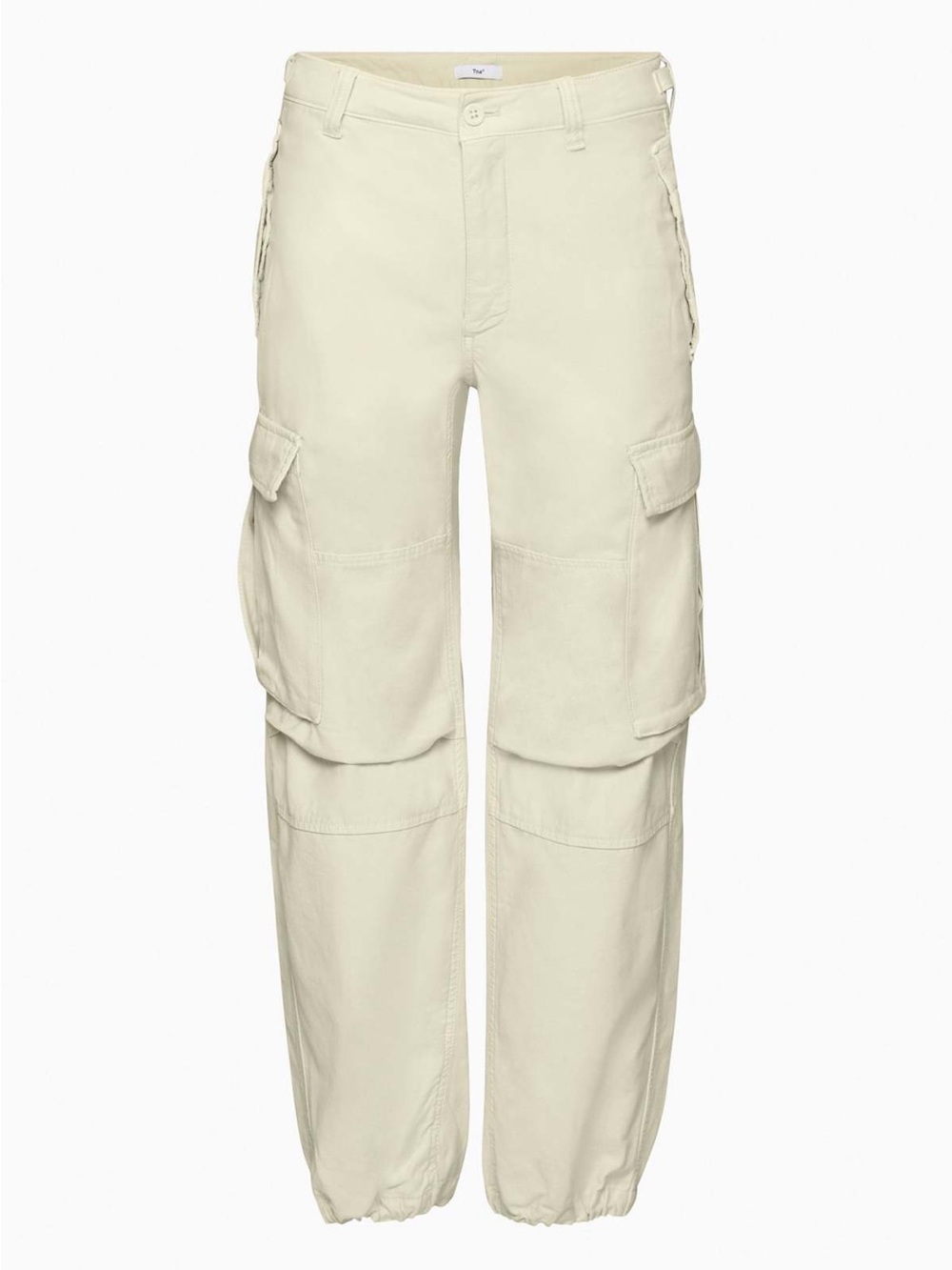 TNA ARITZIA Supply Off-White Cream Cargo Pants Cotton Utility Pockets Size 0 26